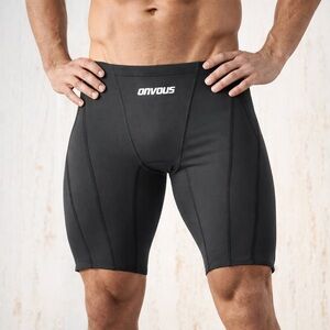 ONVOUS Compression Swim Jammer Shorts Gray Size 28 UPF50+ NWT